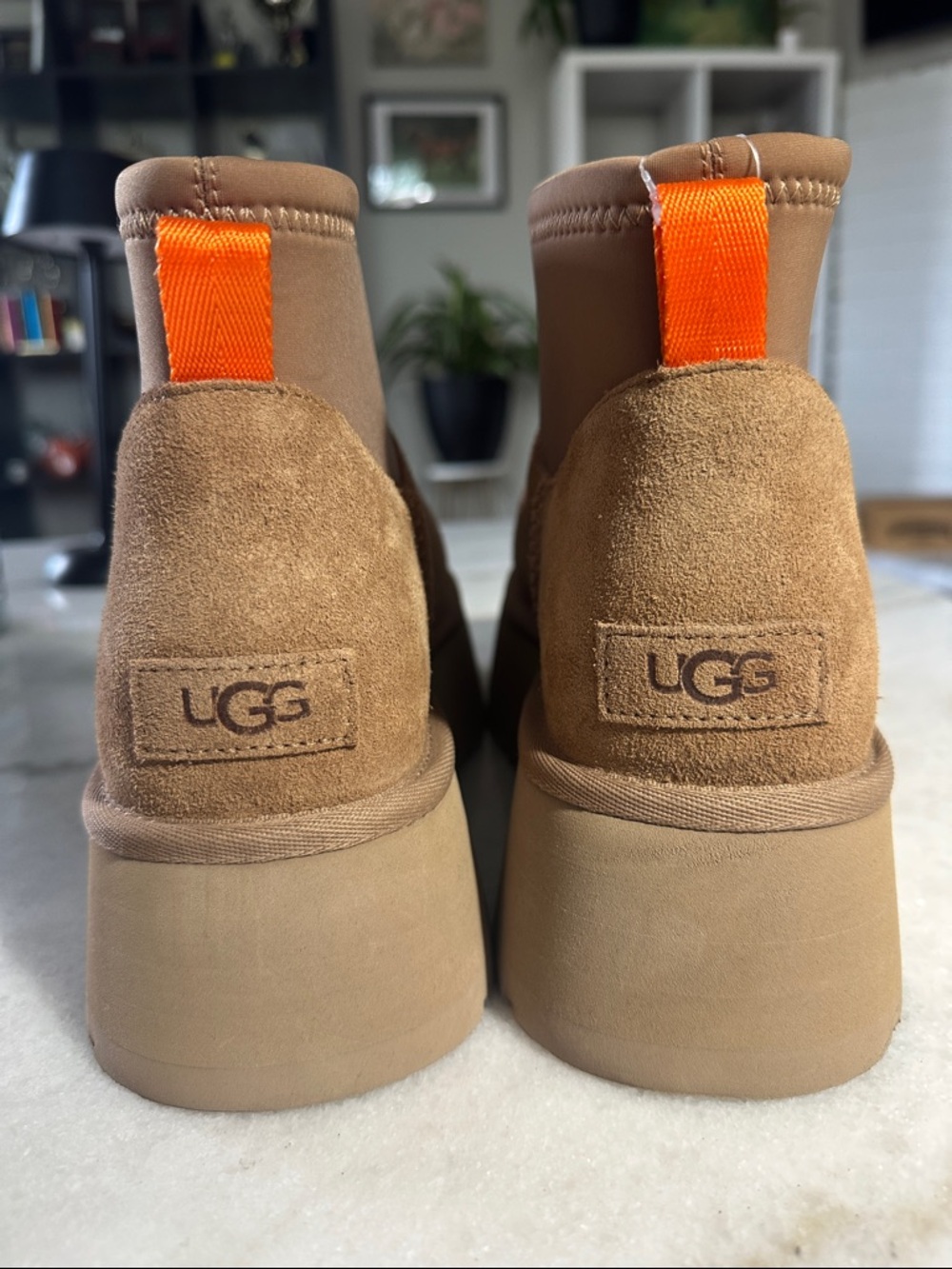UGG platform mini boots  Brand New.  Soft suede upper. Comfortable and warm.